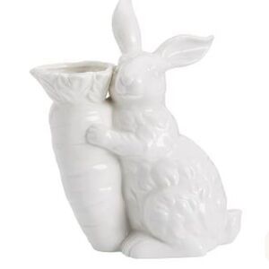 Pottery Barn Ceramic Garden Bunny Medium White NIB